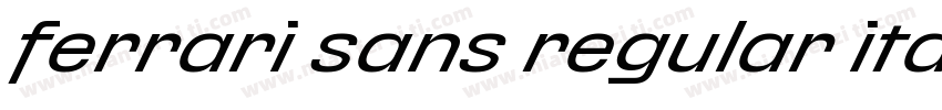 ferrari sans regular italic字体转换